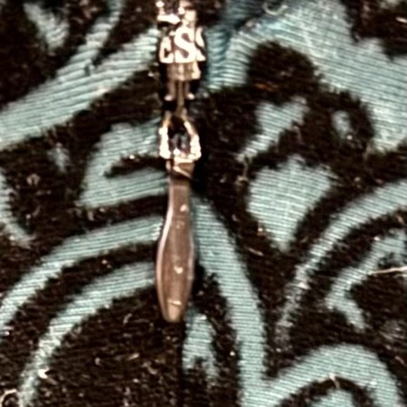 GUESS L.A  (8) TEAL/BLACK VELVET DAINTY LACE DESIGN DRESS - Picture 3 of 5